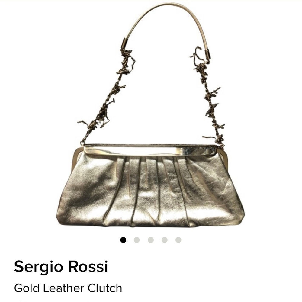 Sergio Rossi Light Gold Evening Clutch